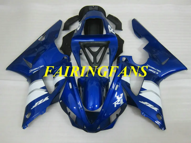 Обтекатель кузова мотоцикла для YAMAHA YZFR1 00 01 YZF R1 YZF1000 2000 2001 ABS синий белый