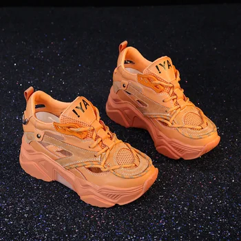 

Yiluan Dad Shoes Women Sneakers 2020 New Versatile Thick Bottom Increased Sports Shoes Woman Mesh Spring Autumn Single Shoes