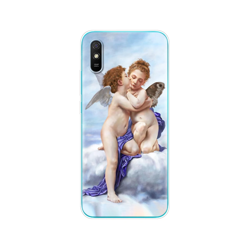 For xiaomi redmi 9A back Case Silicon Back Cover Phone Cases For redmi 9A Soft Case 6.53 inch funds etui bumper coque Cat Flower best phone cases for xiaomi Cases For Xiaomi