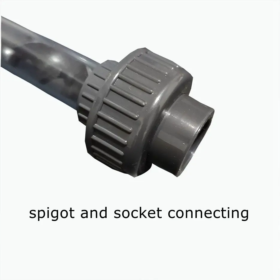 estático transparente do misturador que mistura diâmetro da água do ozônio