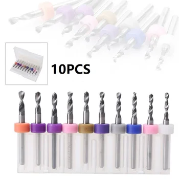 

2.1-3.0mm 10pcs/set Carbide Mini PCB Drill Bits Print Circuit Board Repair Tool