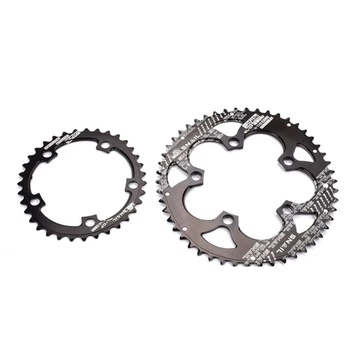 

2pcs Chainring Aluminium Road Bike 110BCD 50T/35T Oval Double Disc Durable