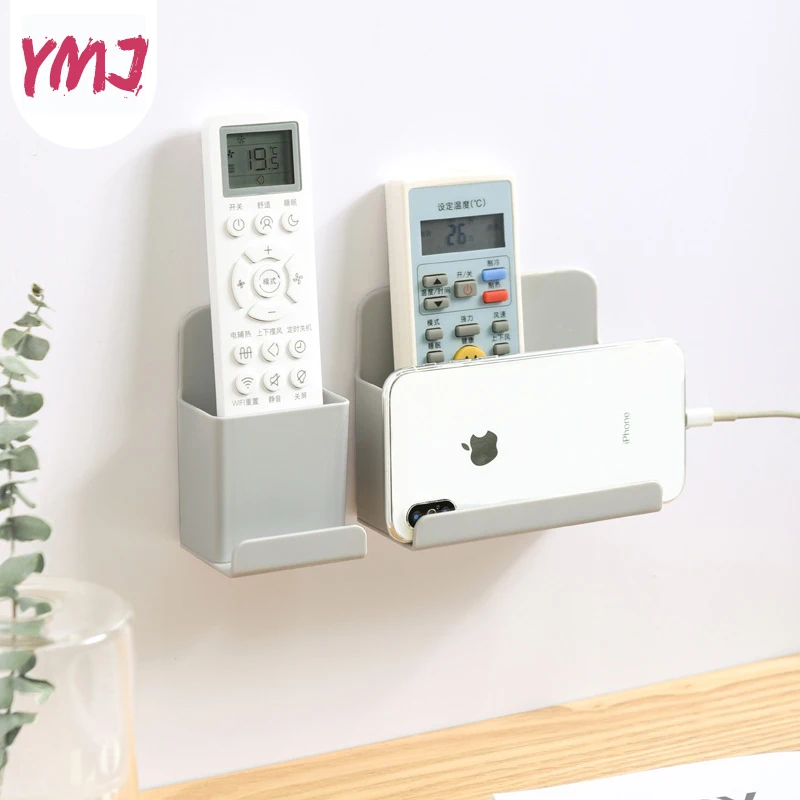 Wall Mounted Organizer Storage Box Remote Control Air Conditioner Storage Case Mobile Phone Plug Holder Stand Container 2 Sizes 1