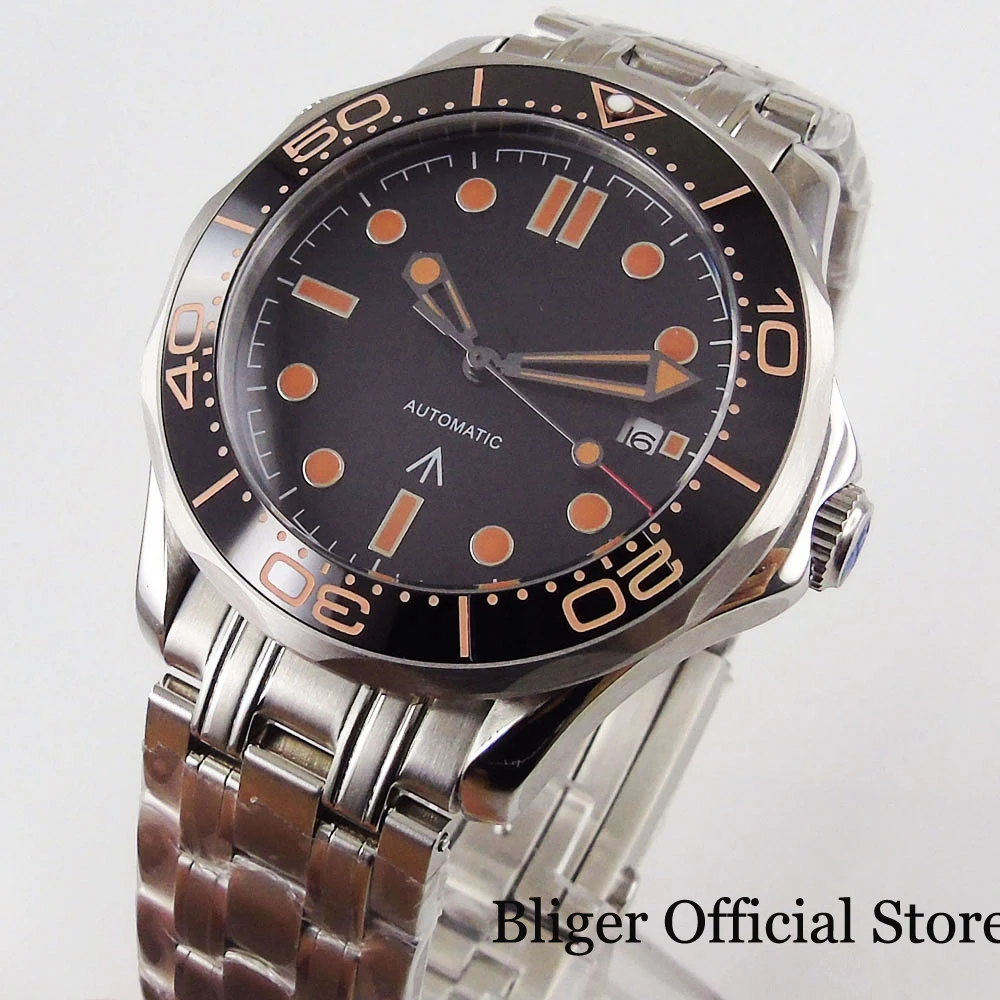 

BLIGER Luxury Mechanical Men Watch MIYOTA Automatic Movement Date Window Stainless Steel Band