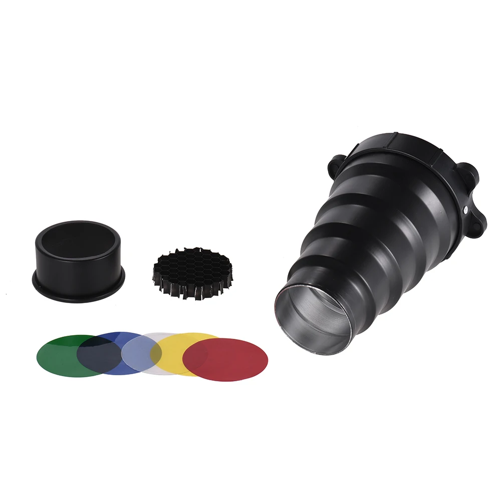 Металлическая накамерная вспышка конический тубус для Neewer Canon Nikon Yongnuo Godox Meike Vivitar