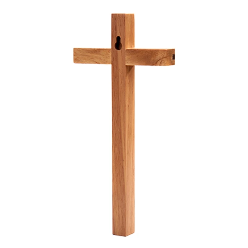 Wood Standing Christian Cross Table Altar Church Decor Home Work Office Confirmation Easter Gift 5'' Small Wooden Crosses for Crafts Decor Catholic