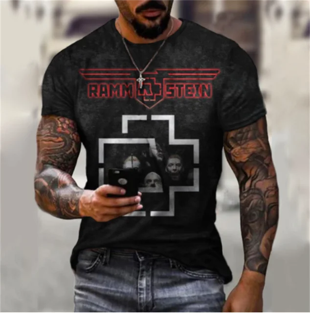 New 2022 Summer Eagle Men 3D Printed Men's Casual Harajuku T-shirt Round Neck Loose Oversized Muscle Streetwear Men's T-shirt