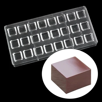 

24 holes cube shape polycarbonate chocolate mold, cake decorating Confectionery tools baking candy mold