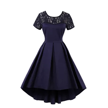 

2020 Hot Selling Spring European And American Women's Lace Backless Deep-V Elegant Retro Dress