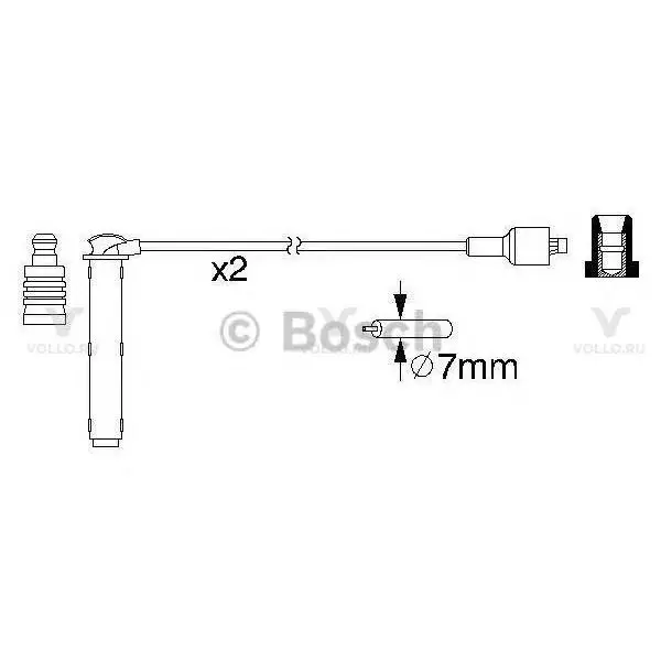 0986357154 bosch комплект в.в. проводов