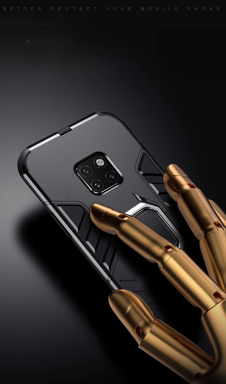 Противоударный защитный чехол для huawei mate 20 Pro с держателем, мягкий ТПУ+ PC чехол, аксессуар для huawei mate 20 Lite Fundas mate 20