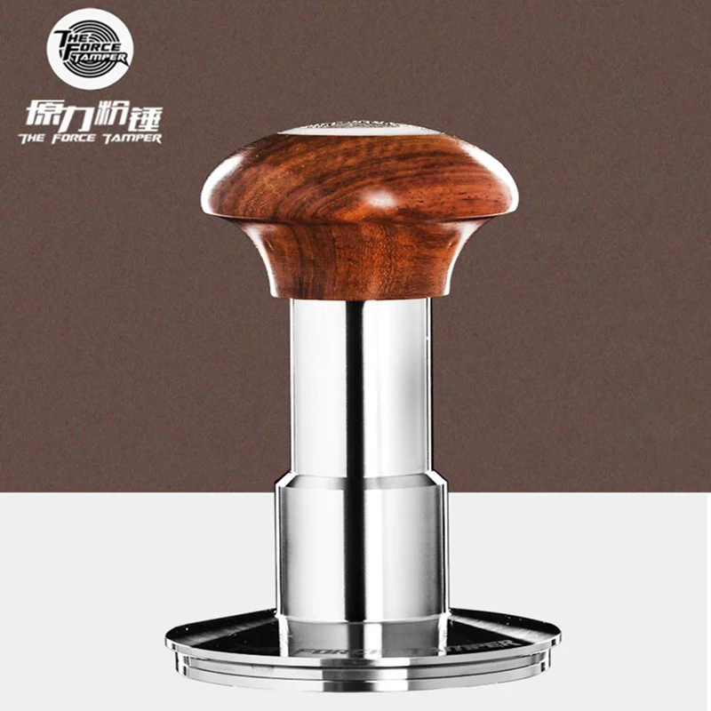 The Force Tamper Coffee Accessories Stainless Steel Coffee Tamper Kitchen Press Tool Cloth Powder Leveler Tool Powder Hammer58mm