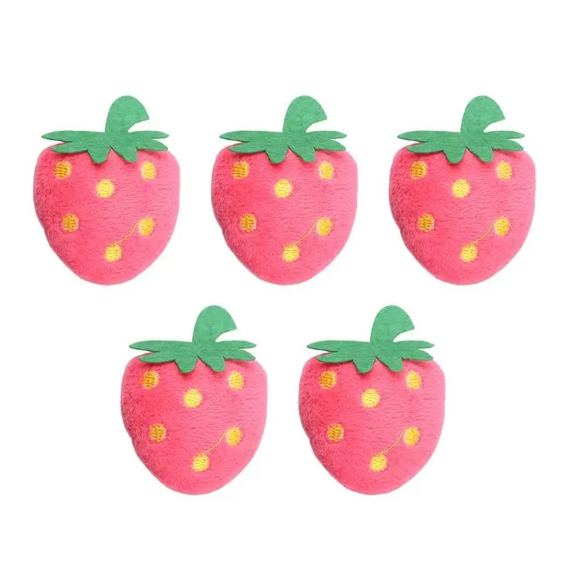 5pcs Клубничный Форма швейная игла Вставки Держатель Вышивка крестом с подушечками - Цвет: 5pcs