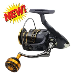 Fishing Spinning Reel Metal Spool 5.2:1 13BB Ball Bearings Carp Fishing Reel KB2000-7000 Metal Line Cup Sea Tackle