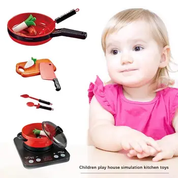 

53 Pieces Kids Cooking Utensils Children Pretend Playing Toys Simulation Cooker Cooking Requirements Kitchen Toy Kits