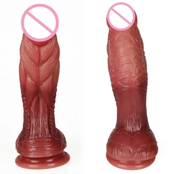 Soft Silicone Animal Dildo Realistic Dog Penis Suction Cup Wolf Cock Lesbian Sexy Fake Anal Butt Plug Sex Toys for Women Men 4