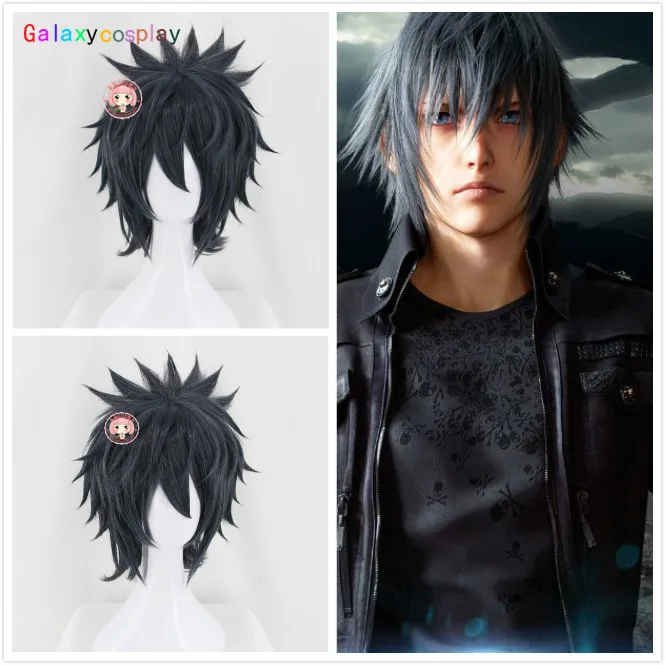 Final Fantasy FF15 XV Noctis Lucis Caelum короткий пушистый многослойный парик термостойкие синтетические волосы косплей Хэллоуин+ крышка парик