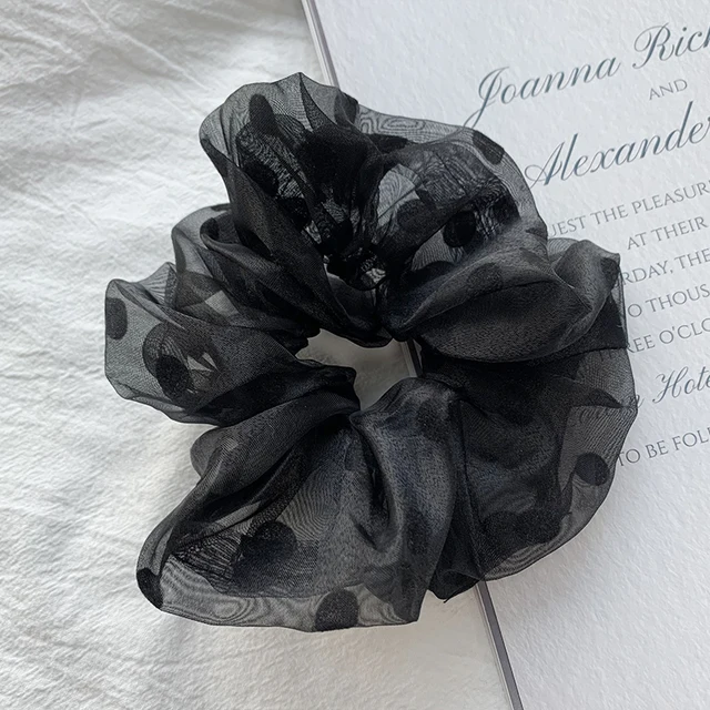 Oversized Scrunchies Organza Hair Ties Elastic Hair Band Women Girs Ponytail Holder Fashion Hair Ropes Headband Hair Accessories XXD0003-2