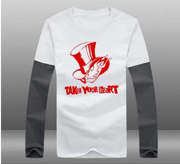 Persona 5 футболка игра мужская футболка с длинным рукавом футболка Летняя с коротким рукавом Хлопок TeesTops
