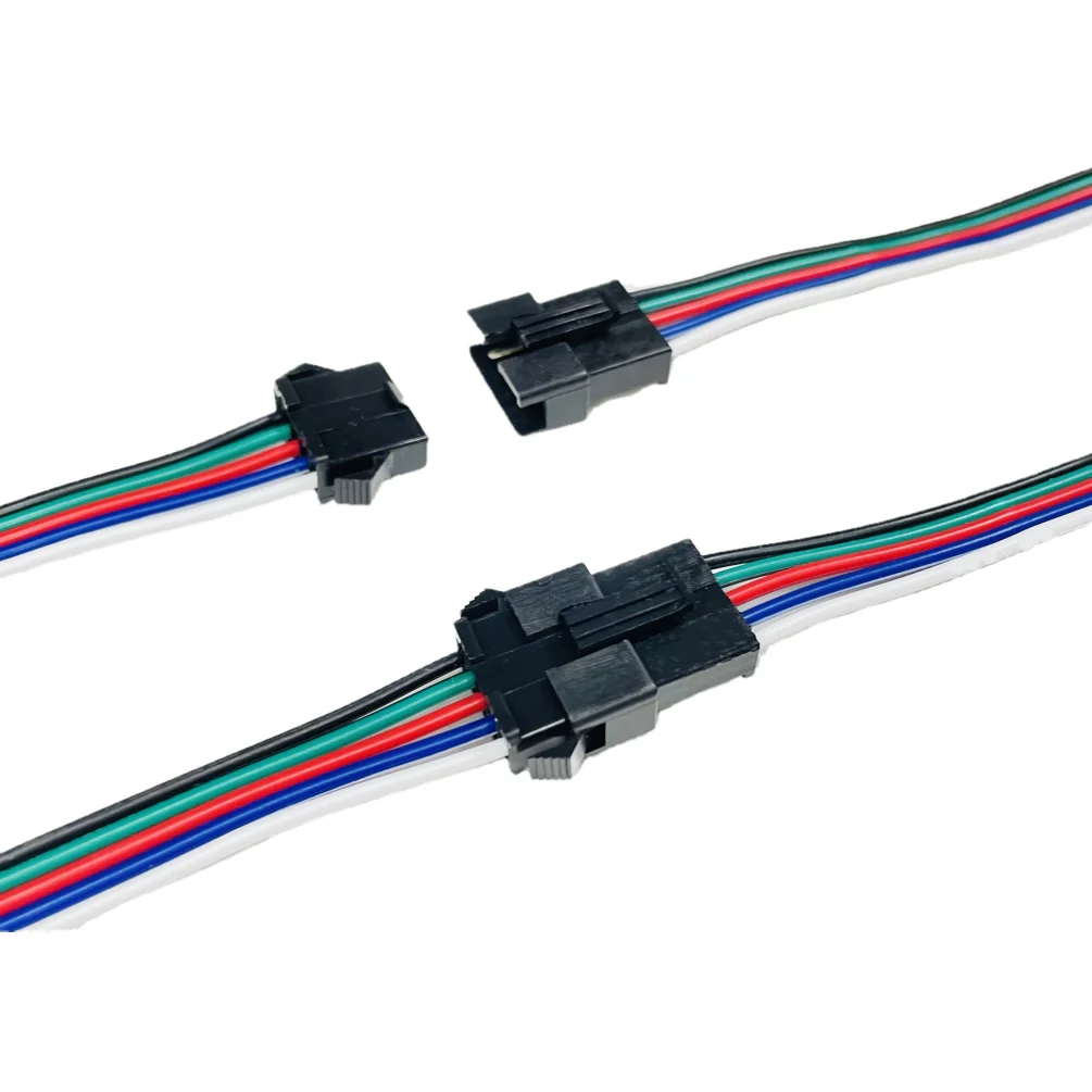 

5Pairs JST Connector SM 5 Pin Male To Female Plugs Pure Copper Core Terminal Wire Cable For Led Strip Light Lamp