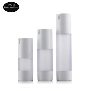 

50pcs/lot Free Shipping 15ml 30ml 50ml airless bottle frosted/matte vacuum pump bottle lotion bottle used for Cosmetic Containe