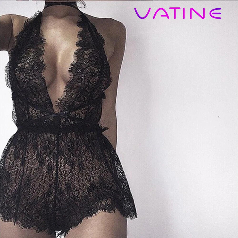 

VATINE Women Sexy Lingerie Beautiful And Sexy Transparent Deep-V Sexy Underwear Dress Erotic Lingerie Sexy Costumes
