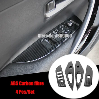 

High Quality ABS For Toyota corolla E210 2019 2020 accessories LHD Door Window glass Lift Control Switch Panel cover trim 4pcs