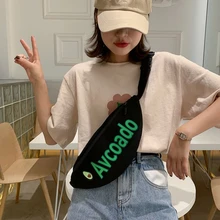 Новая женская сумка-мессенджер авокадо зеленая поясная холщовая поясная сумка повседневная сумка женская поясная сумка