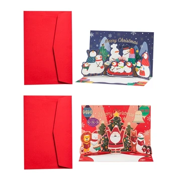 

Merry Christmas Cards Christmas Tree Winter Gift Pop-Up Cards Christmas Decorati