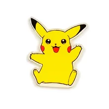 Стильная футболка с изображением персонажей видеоигр акриловые аниме домашних животных маленький с принтом на осень и зиму, со значком; принт; одежда на заказ; сумка со значком брошь