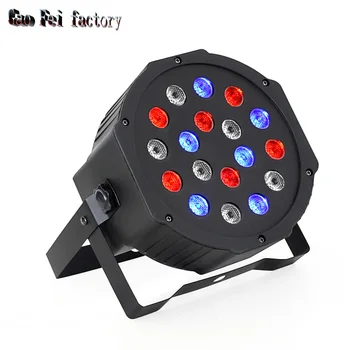 

18x3w LED a par party lights by DMX control RGB wall wash and beam effect disco lights LED flat par Uplights for lighting DJ