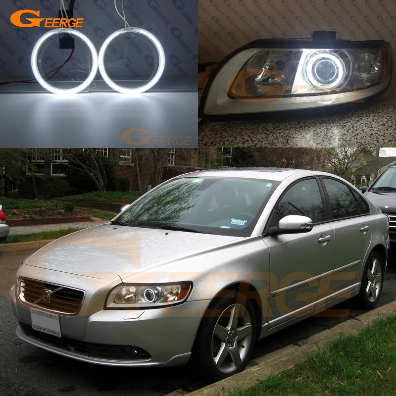 

For Volvo S40 II V50 2008 2009 2010 2011 2012 facelift Excellent Ultra bright CCFL Angel Eyes halo ring car Accessories