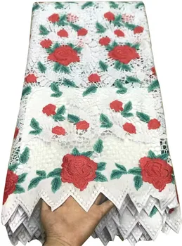 

guipure lace fabric nigerian lace fabrics milk silk lace african cord lace fabric 5yards african fabric for party dress ZQ-A142