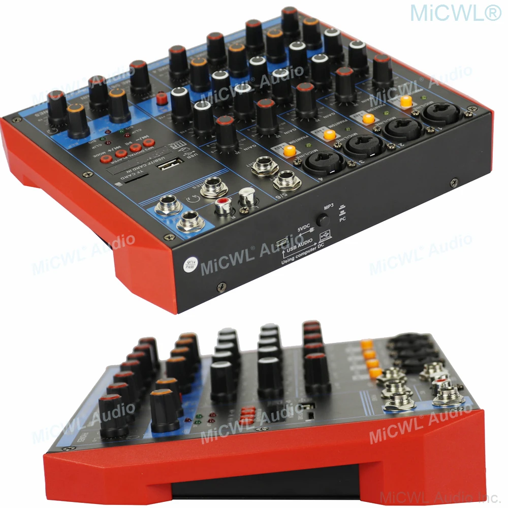 Microfone para Computador sem Fio Canais com Console de Mixagem para Estúdio de Palco Mini Bluetooth Karaokê 6 dj - Image 4