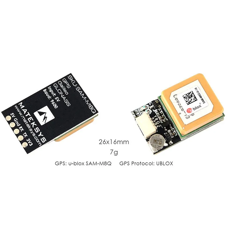 MATEKSYS SAM-M8Q GPS Module Kit 72-Channel For RC FPV Racing Drone Fixed Wing DIY Uses | Игрушки и хобби