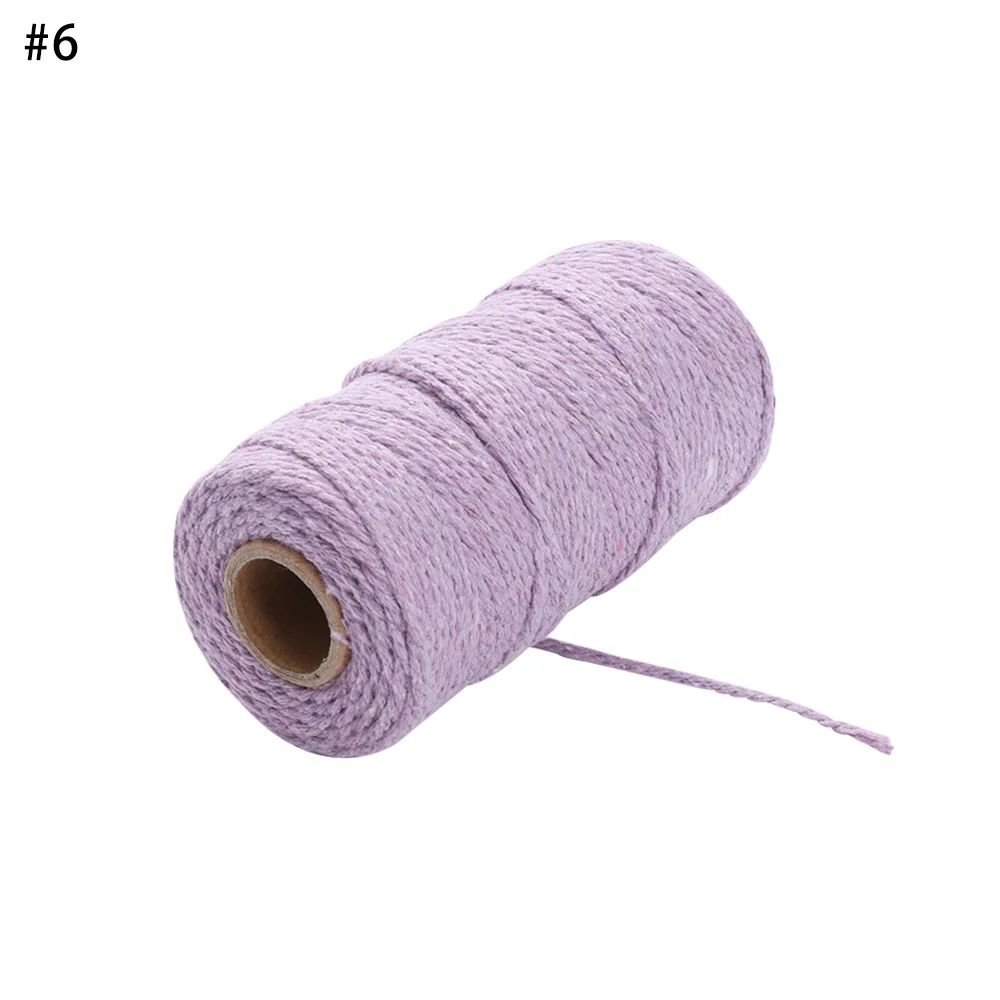 100 м/рулон 2ply Bakers Шпагат Веревка хлопок шнуры веревка для домашнего декора Рождественский подарок ручной работы упаковка ремесло DIY упаковка подарок - Цвет: 06New