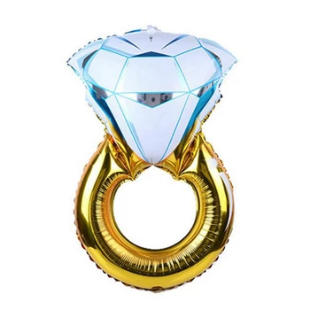 

10Pcs Big Balloon Diamond Ring Foil Balloons Inflatable Wedding Decoration Helium Air Balloon Event Party Supplies