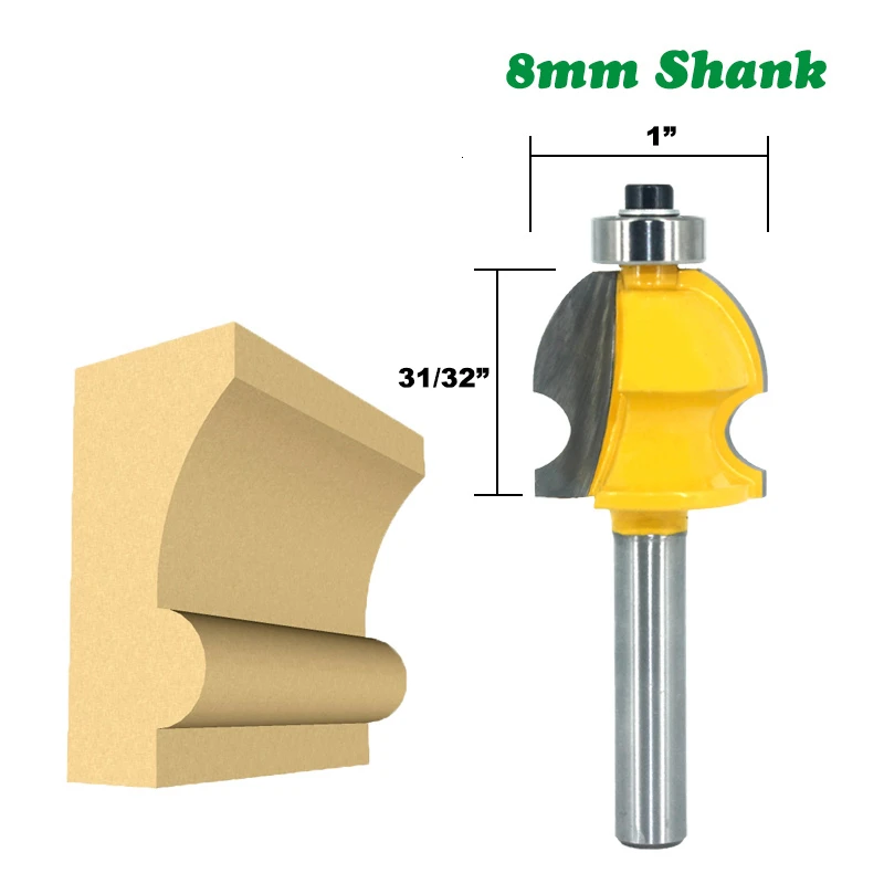 

8mm Shank Line Architectural Molding Router Bit Woodworking Tenon Milling Cutter For Wood Machine Tools