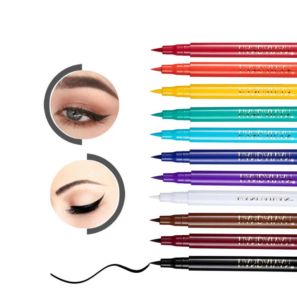 HANDAIYAN 11 Colors Eyeliner Pencil Neon Colorful Liquid Pen Matte Makeup Waterproof Long-lasting Eye Liner Cosmetics |