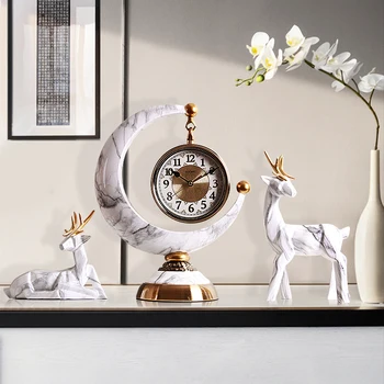 

Luxury Nordic Silent Table Clock Modern Design Abstract Luxury Silent Table Clocks Creative Zegary Scienne Home Decor QAB50TZ