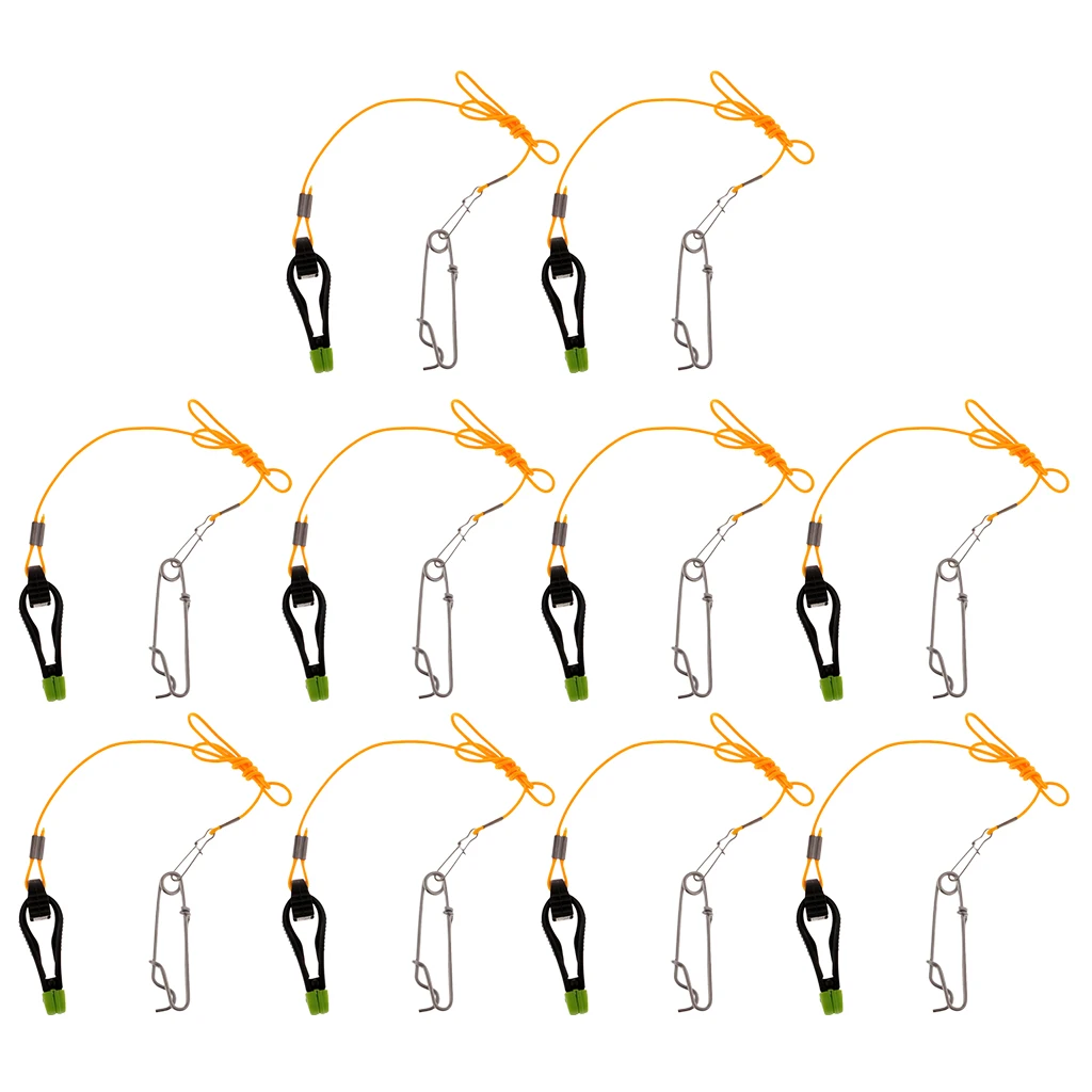 

10pcs Power Grip Release Clips With Leader For Planer Board, Downrigger