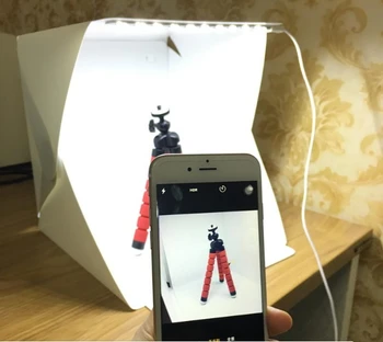 

Wholesale Portable Folding Lightbox Photography Studio Softbox LED Light Soft Box for iPhone Samsang HTC DSLR Camera Photo Backg
