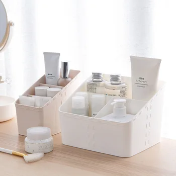 

Plastic Cosmetics Storage Box Jewelry Storage Container Simple Style Creative Home Office Supplies Desktop Sundries Organizer