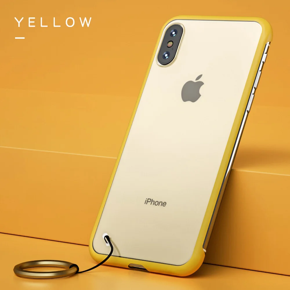 SMORSS Ультратонкий чехол для телефона без полей для iPhone X XS Max 11 pro прозрачный чехол-накладка для iPhone X XS Max XR 11 11 PRO MAX - Цвет: Yellow