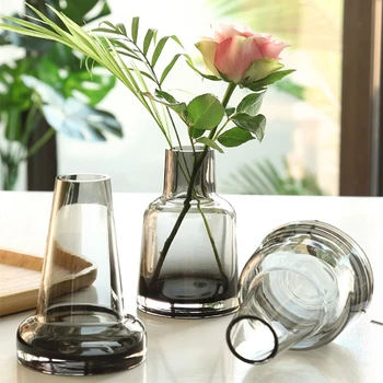 

Nordic Simple Glass Vase Home Decoration Accessories Hydroponic Green Plants Dried Flowers Flower Pot Creative Fragrant Vases