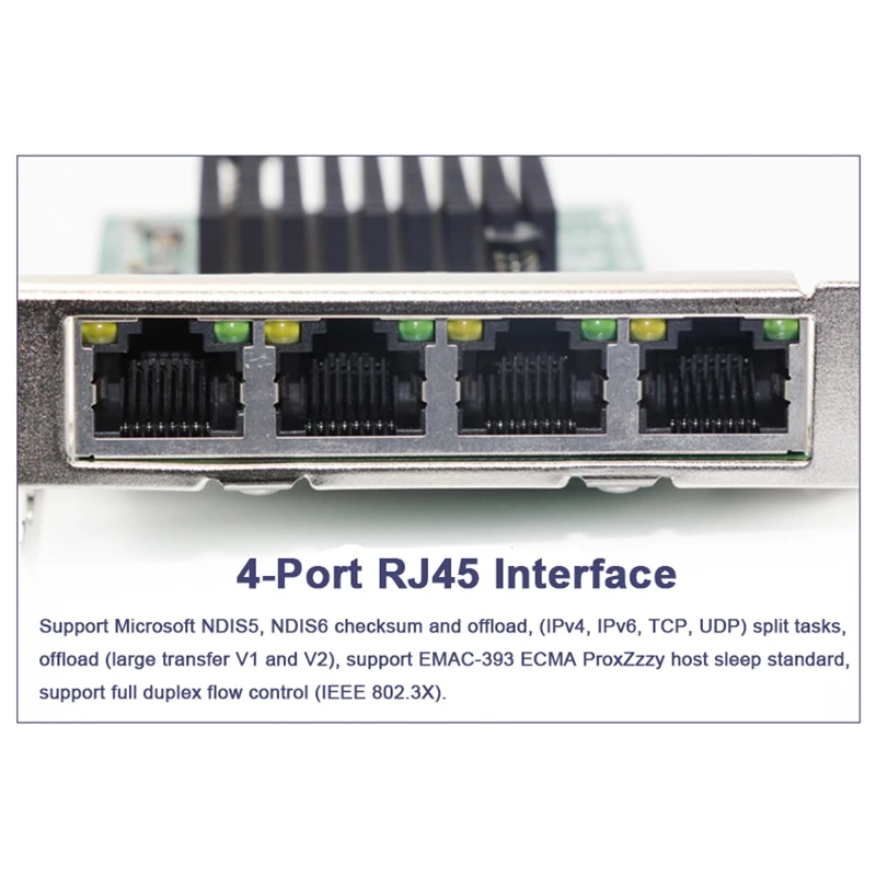 Сетевая карта 4 портовая гигабитная Ethernet 10/100/1000 м PCI E Express в гигабитную сетевую