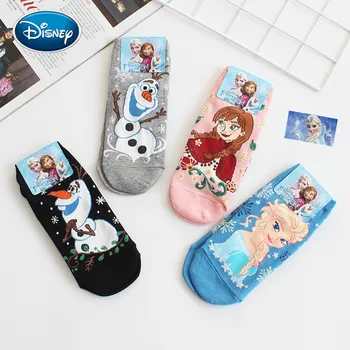 

Disney Cartoon Frozen Female Socks Spring Autumn Winter Female Cotton Socks Cartoon Anime Socks Cute Princess Olaf Socks
