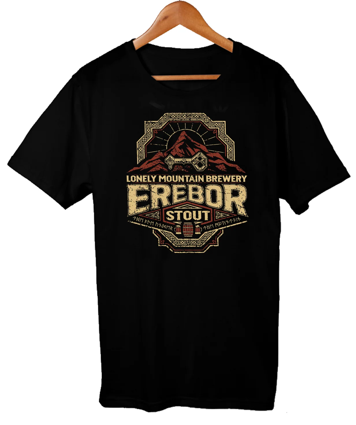 Футболка Erebor Strout The Hobbit Loard Of Rings Lonely Mount Movie Fan странные вещи в будущем | Мужская