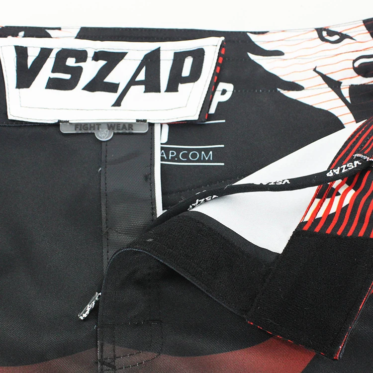 Мужские шорты для бокса VSZAP муай тай с принтом MMA короткие из полиэстера кик гель