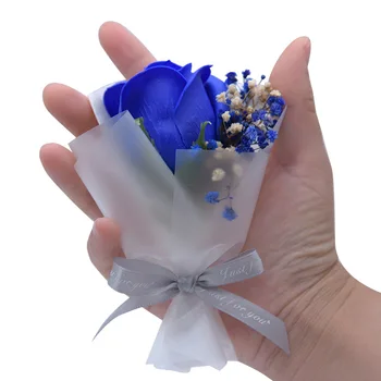 

10PCS Eternal Dry Flower Gypsophila Decoration Artificial Soap Rose Flower Mini Bouquet With Hand Gift Wedding Christmas Gift